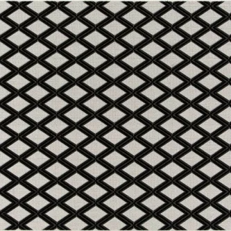Tapete tatami design com padrão geométrico de losangos pretos sobre fundo claro