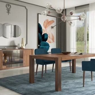 A sala de jantar Juliet é o lugar ideal para reunir a família e amigos. Seu design luxuoso e moderno cria um ambiente aconchegante para compartilhar refeições inesquecíveis.