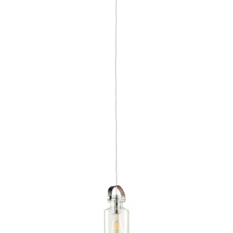 Candeeiro de teto Jana com cúpula de vidro transparente e fio fino.