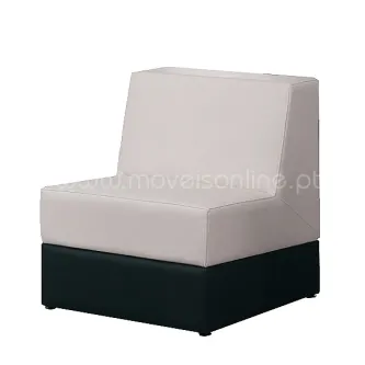 Maple Imaginarium assento modular sem braços bege com base preta