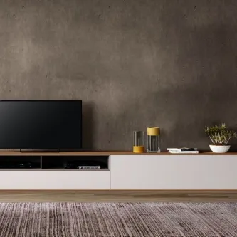 O móvel TV Enkel 01 é a escolha perfeita para manter o seu espaço de entretenimento organizado e moderno.