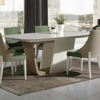 A mesa de jantar Musa é o lugar perfeito para reunir a família. Seu design moderno e elegante combina perfeitamente com qualquer estilo de decoração.