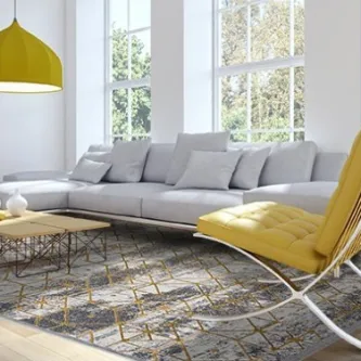 O tapete Gabrielle é ideal para dar um toque de cor e modernidade à sua sala. Experimente o estilo na sua casa.