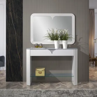 O Consola com espelho Bello é a combinação perfeita de espelho e funcionalidade. Com seu design moderno e elegante, ele adiciona um toque de sofisticação a qualquer ambiente.