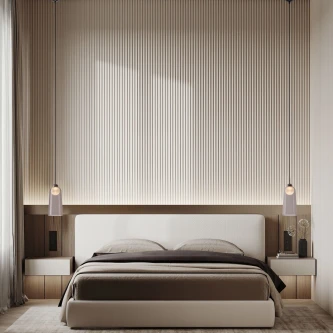 Candeeiro suspenso dione d10 par de pendentes junto à cama em quarto minimalista