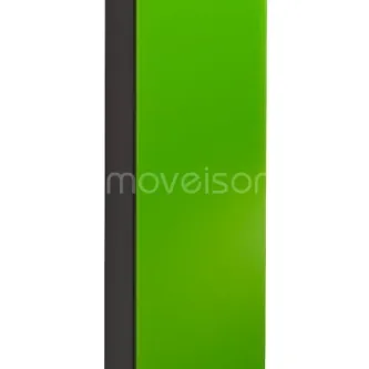 Armário de casa de banho alegre verde com friso lateral preto