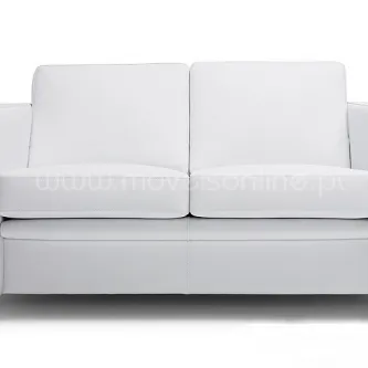 Sofá Arcadia branco dois lugares vista frontal