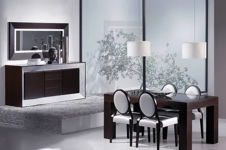 Sala de Jantar Facetada com Prata