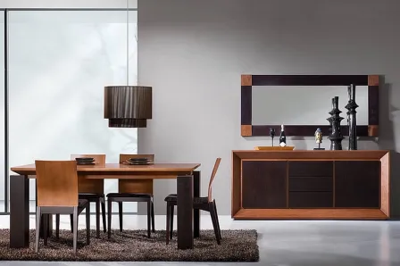 Sala de Jantar Facetada Wengue e Cerejeira
