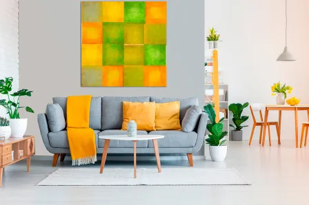 Quadro Quadrados Verdinhos