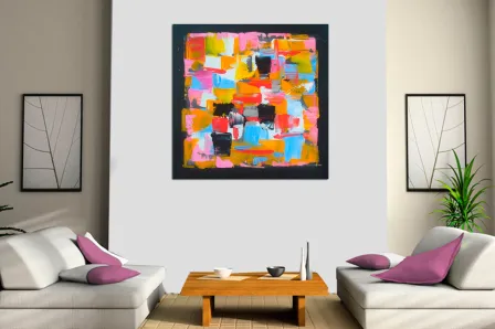 Quadro Tintas na Mão