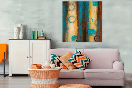 Quadro Bolas de Sabão em Azul