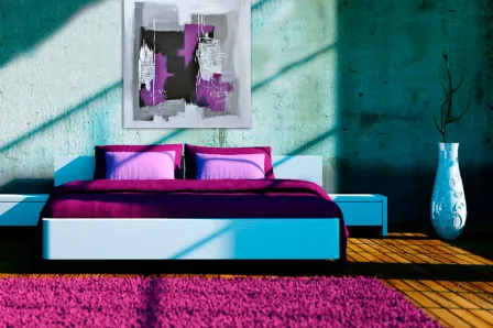 Quadro Feixes de Roxo