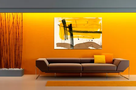 Quadro Duplo Sarrabisco Amarelo