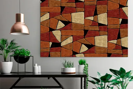 Quadro Marrom Claro e Escuro 