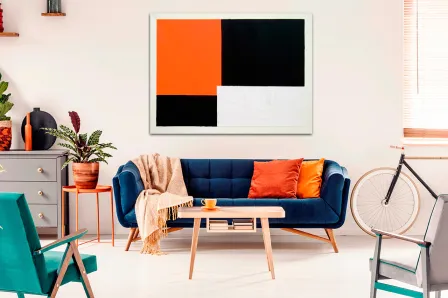 Quadro Geométricos Laranja
