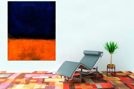 Quadro Orange and Dark Blue