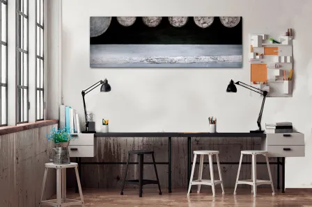 Quadro Planetas a Branco 