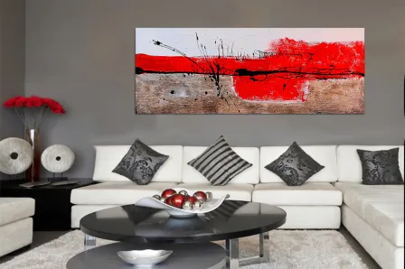 Quadro Abstração Vermelhusca 