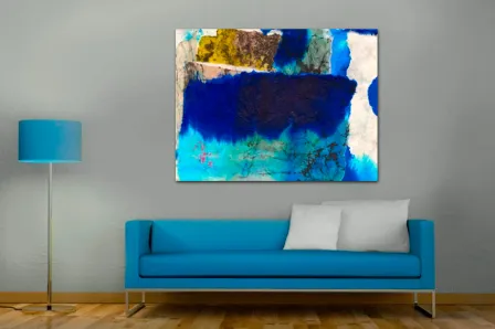 Quadro Abstração Azul 