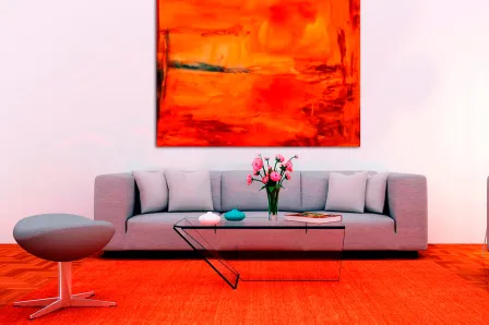 Quadro Tela Laranja