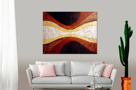 Quadro Feixes Bejes e Marrons