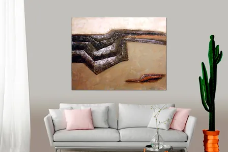 Quadro Escuro em Zig Zag