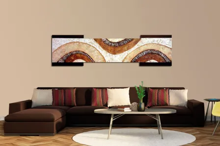Quadro Semi Círculos Castanhos