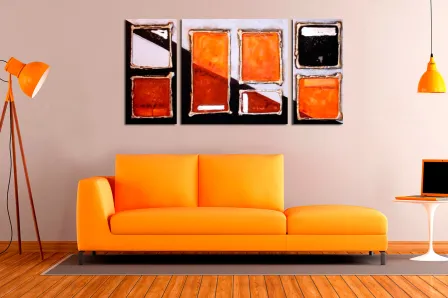 Quadro Janelas Laranja