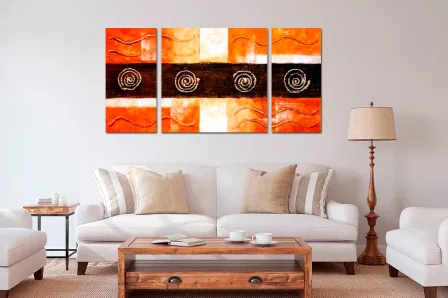 Quadro Faixas Laranja