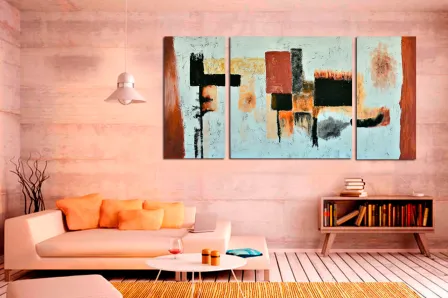 Quadro Linhas Cor de Mel