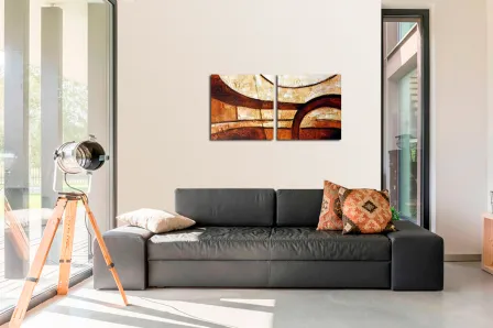 Quadro Curvas Castanhas