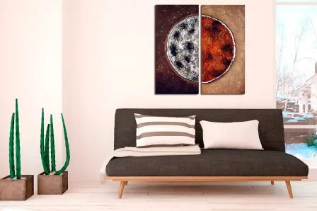 Quadro Lua e Sol