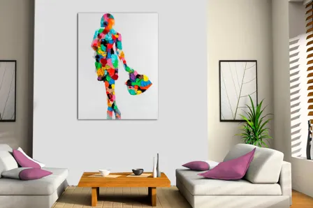 Quadro Mulher a Cores