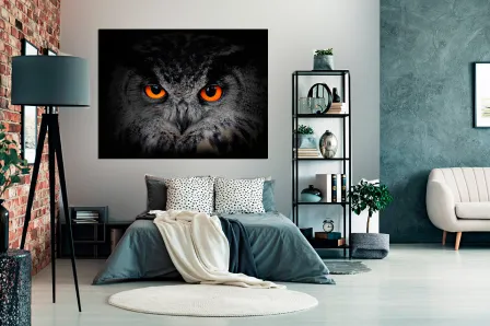 Quadro Mocho Olhos Laranja