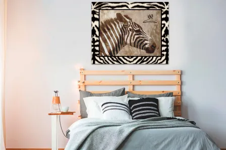 Quadro Moldura de Zebra