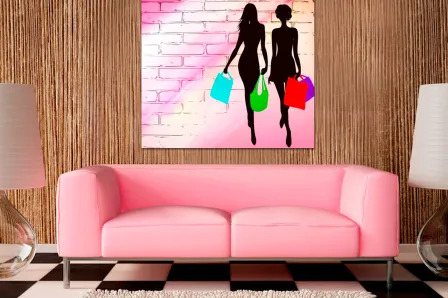 Quadro Raparigas no Shopping 