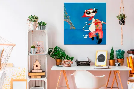 Quadro Gatinha de Mota