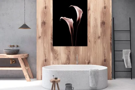 Quadro Lírios a Preto e Branco