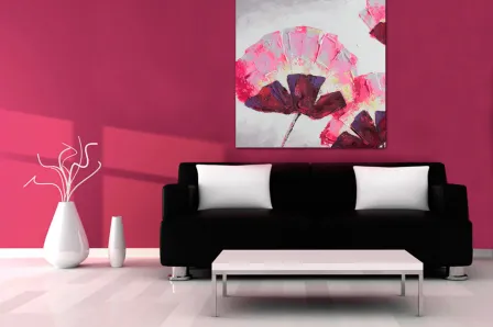 Quadro Rosa Papel