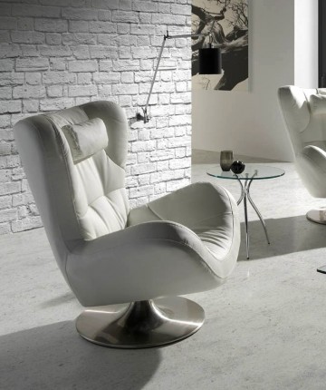 A poltrona Swivel é a escolha ideal para adicionar um toque moderno e elegante à sua sala. Seu desenho é único e seu assento giratório tornam ainda mais confortável.