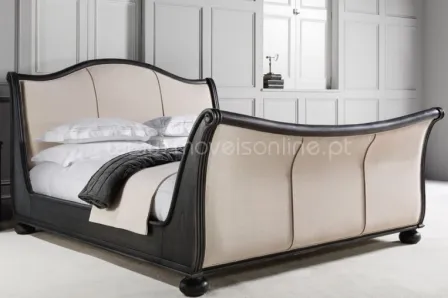 Cama de Casal Safari Charcoal Linen