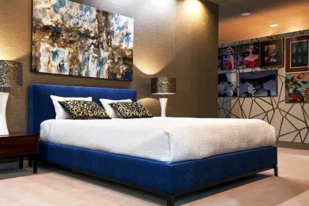 Cama de Casal Alfaiate Azul