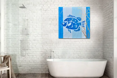 Quadro Peixe Azul