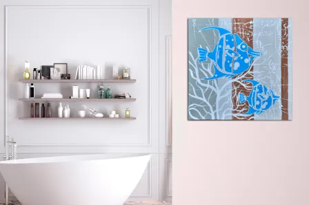 Pintura de Peixe Azul