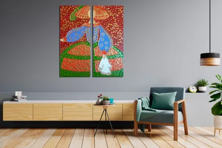 Quadro Díptico Menina