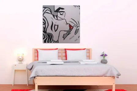 Quadro de Beijo Pop Art