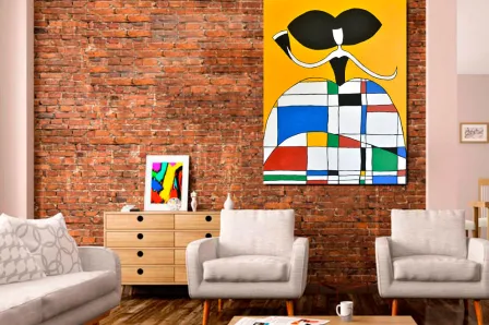 Pintura da Menina Mondrian