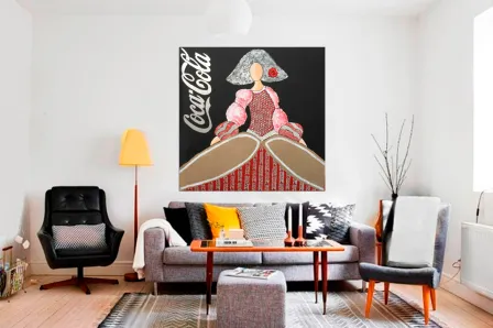 Quadro da Menina Coca-Cola