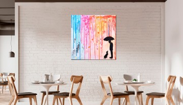 Pintura de chuva colorida 1